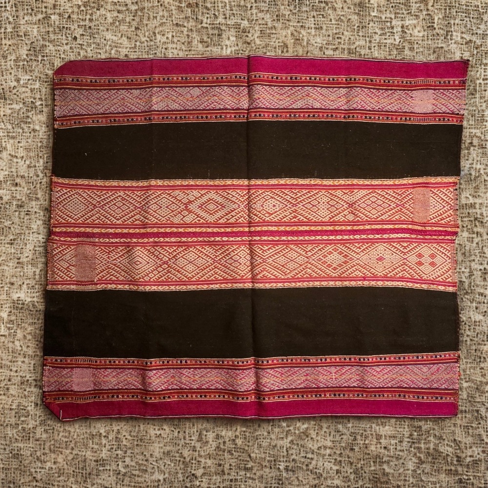 Handwoven Global Interiors Mayan Folk Art Textile Indigenous Bohemian Folk 50x44